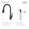 Kibi Summit Single Handle Pull Down Kitchen Sink Faucet with Soap Dispenser C-KKF2009ORB-KSD101ORB - alternate 5